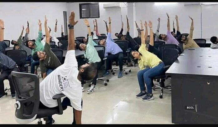 Yoga Day celebrated in offices