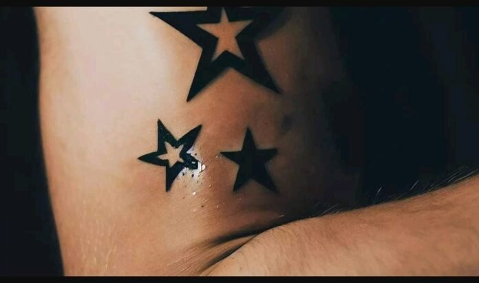3-star tattoo on arm