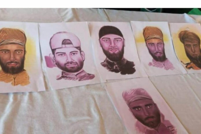 sketches of the terrorists
