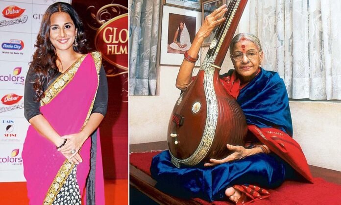 Vidya Balan Honors M.S. Subbulakshmi with MS Blue Sari Tribute