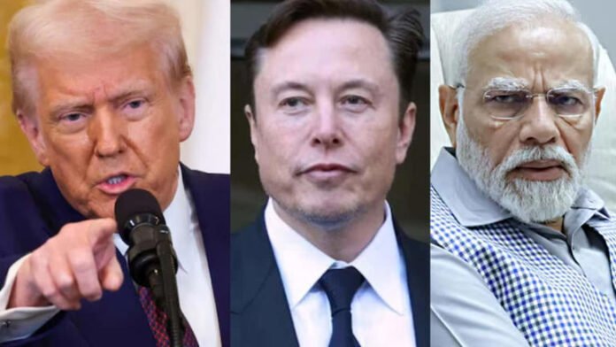 trump, musk and PM modi