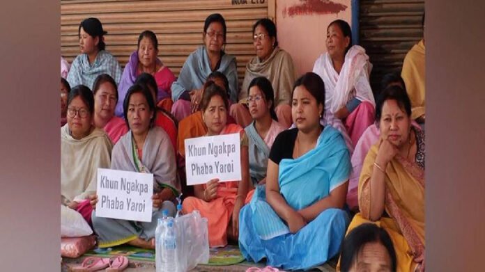 Meitei women in protest