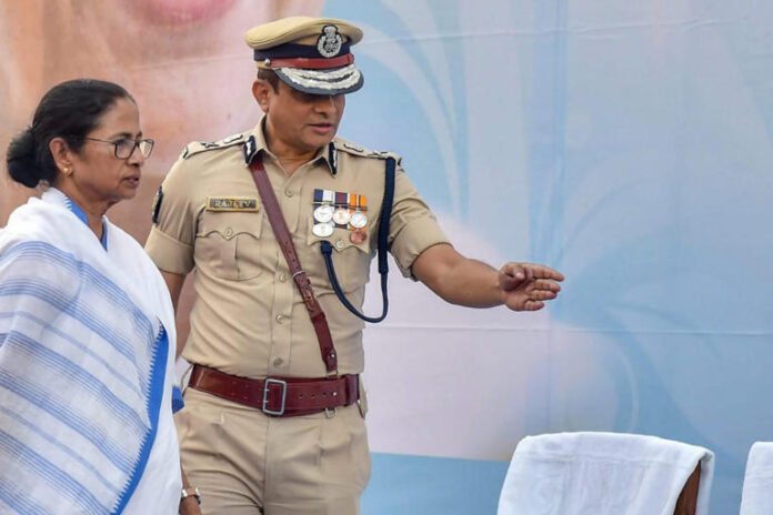 west bengal CM and one of police officials