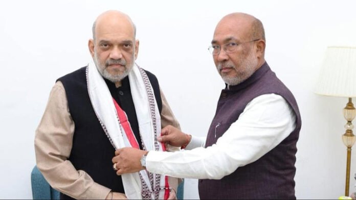 Amit shah and biren singh