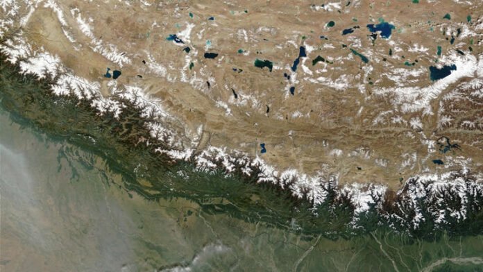 himalayas seen from space