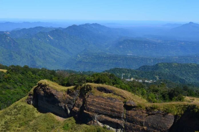 Scenic view of Reiek town near Aizawl