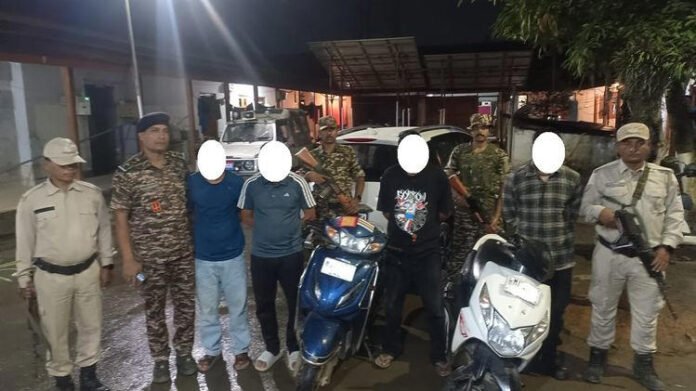 Security forces in Manipur arrest militants and seize weapons during anti-extortion operations