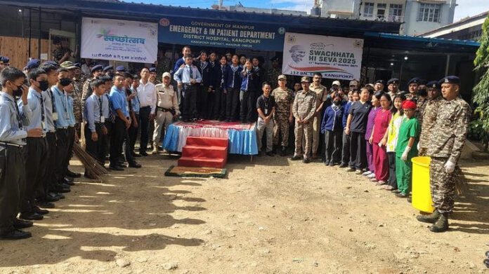 CRPF's 112 battalion leads mass cleanliness drive in Manipur's Kangpokpi, inspires civic unity