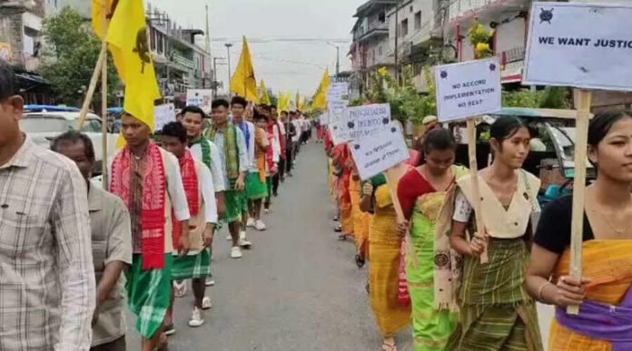 Massive Protests by ABSU Demand Full Implementation of Bodo Accord