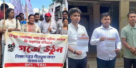 tripura students' protest