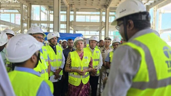 Sitharaman reviews progress of Tata's Rs 27,000 crore semiconductor project in Assam