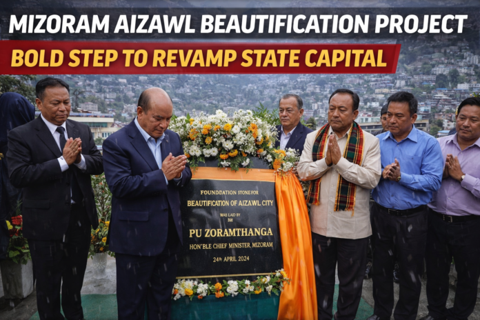 Mizoram Aizawl Beautification Project foundation stone event