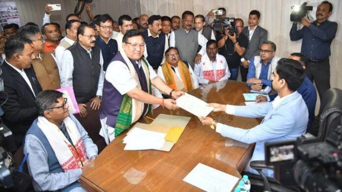 Jogen Mohan, Terash Gowalla and Pramod Boro file nominations for Rajya Sabha polls from Assam