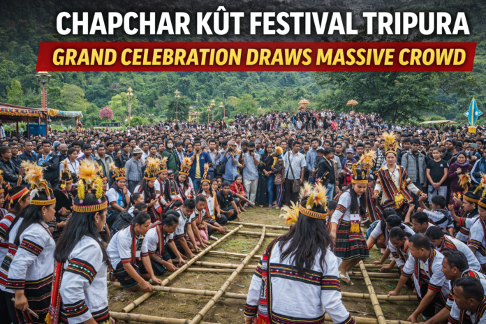 Chapchar Kût Festival Tripura crowd celebration in Jampui Hills
