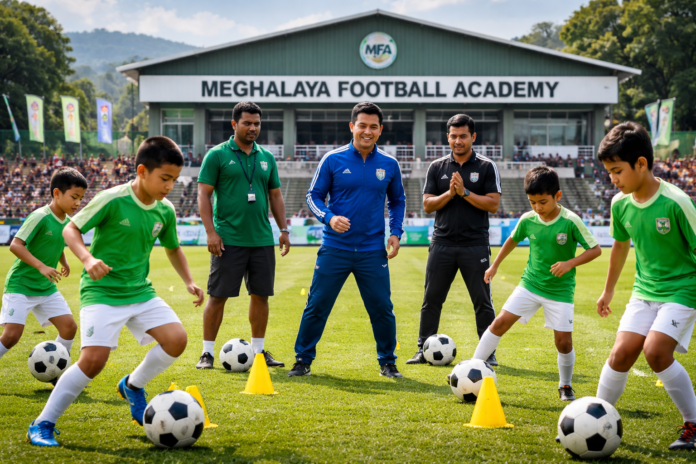 Football academy inauguration in Meghalaya Meghalaya MFA academy launch football training for young players