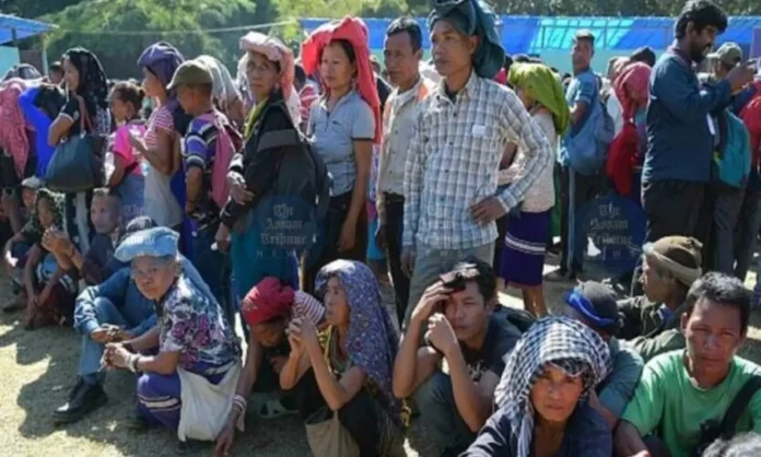 Officials registering refugees and IDPs during Mizoram census inclusion exercise