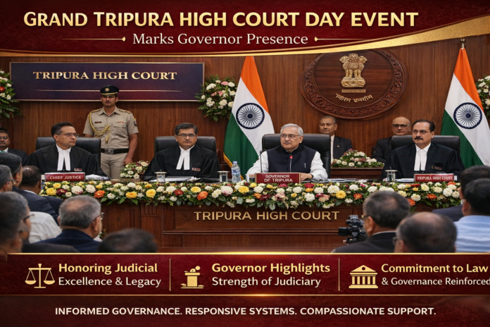 Governor attending Tripura High Court Day event with judiciary officials