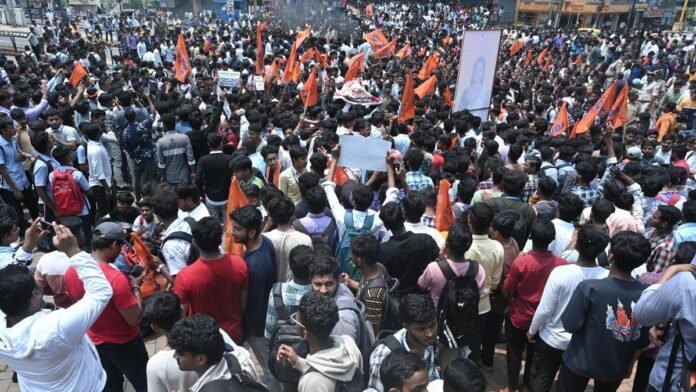 Protesters block National Highway-15 in Jamugurihat following alleged double murder during Bihu celebration