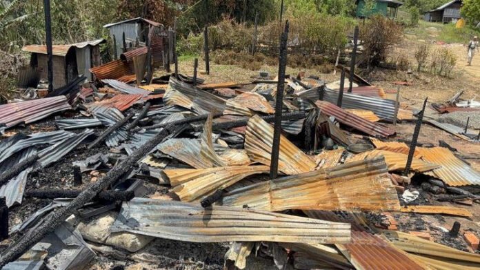 Kuki students' body slams arson attack on Manipur village