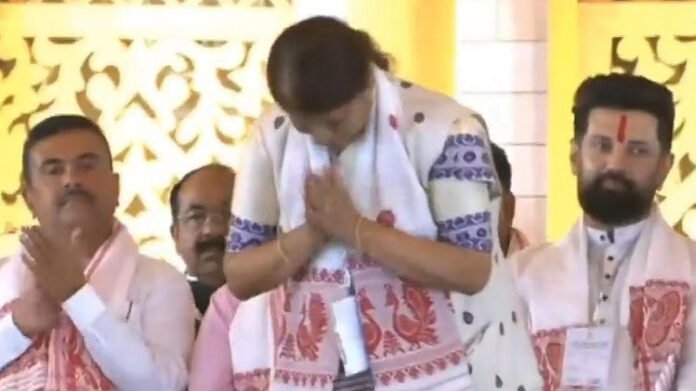 Ajanta Neog takes oath as Minister-designate for second consecutive term in BJP-led Assam government