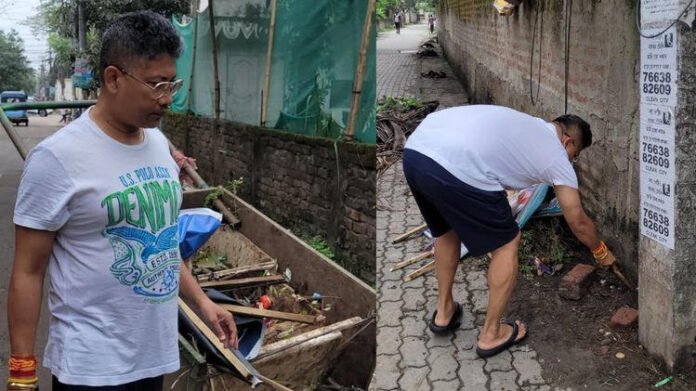 Assam Minister Pijush Hazarika joins cleanliness drive, praises GMC sanitation workers