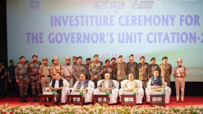 Security forces, district police units receive Governor's Unit Citation in Imphal