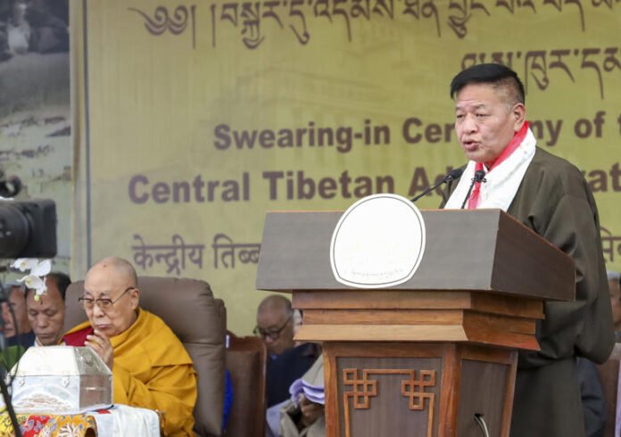 AA24aIMz Tibetan political head sworn-in, reaffirms commitment to 'Middle Way Policy' charted by Dalai Lama