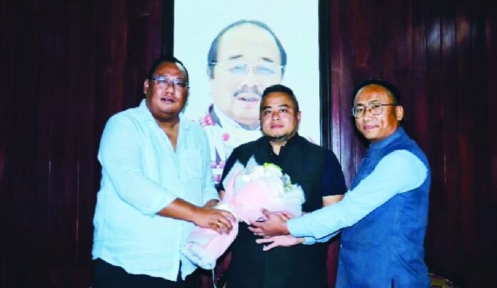 BJP supporters celebrating Koridang Assembly bypoll victory in Nagaland