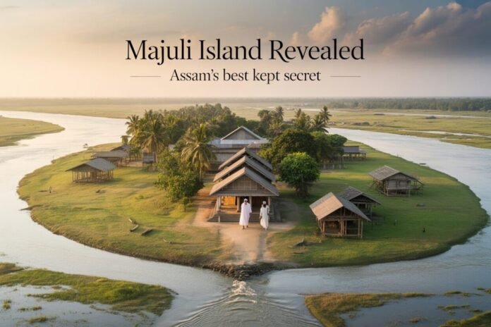 Traditional monastery and cultural heritage restoration activities on Majuli Island in Assam