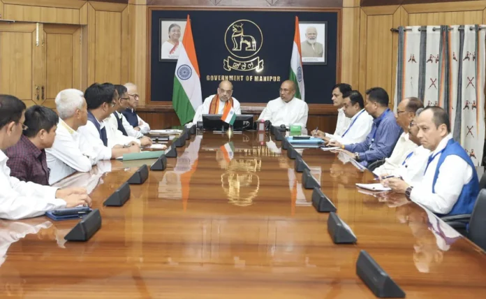 Manipur Cabinet meeting discussing austerity measures, spending controls, and administrative cost reductions
