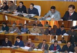 Banking officials and district authorities reviewing financial and credit progress during DCC-DLRC meeting in Phek