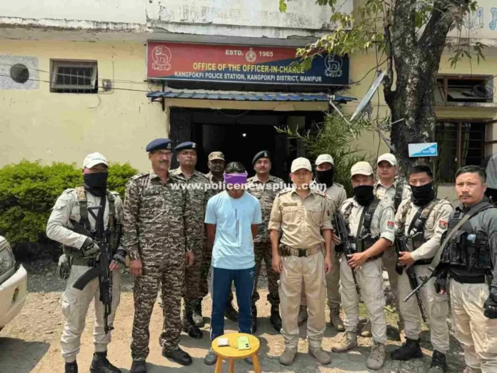 Manipur Police personnel during operation against highway extortion in Kangpokpi district