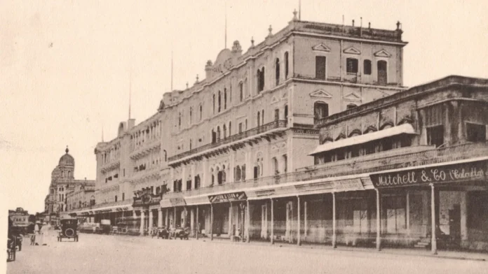 Restored colonial-era heritage buildings and illuminated cultural streetscape in Kolkata’s historic tourism district