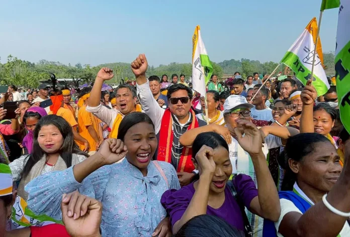 Election officials briefing political parties ahead of Meghalaya Rajya Sabha seat polling on June 18