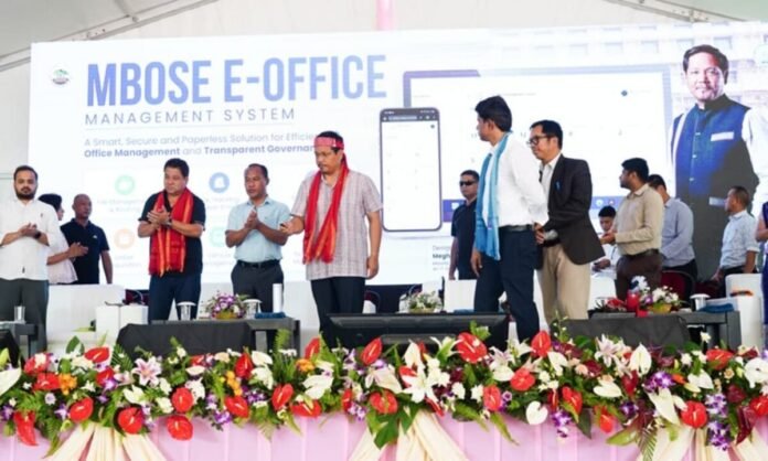 Chief Minister launching MBOSE e-office system and inspection vehicles to strengthen digital education governance in Tura
