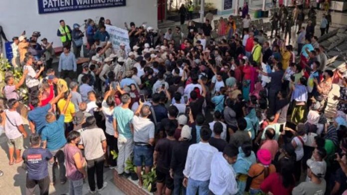 AA25KbWT Manipur: RIMS says its role is limited to providing medical treatment after protest
