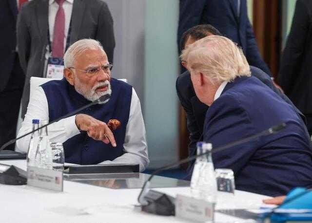 AA25QlwI 'Indians Lost Their Lives; world suffers from shortage of Trust': PM Modi Flags Seafarers' Safety at G7 With Trump Seated Next to Him
