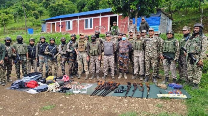 AA25ThLF Manipur security forces recover arms, ammunition; dismantle bunkers in Kangpokpi and Churachandpur