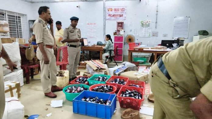 AA25ZrpZ Tripura police seize 745 bottles of banned cough syrup at Agartala head post office