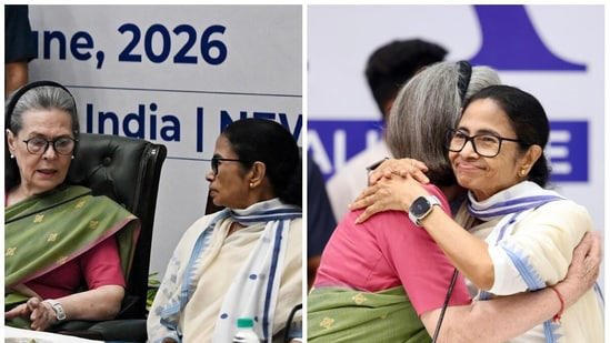 mamata banerjee Mamata Banerjee meets Sonia Gandhi as CID searches ex-Bengal CM, nephew Abhishek's Kolkata offices