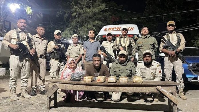 AA25o7eZ Two Manipur police personnel among 4 arrested with over six kg suspected WY Tablets in Kangpokpi