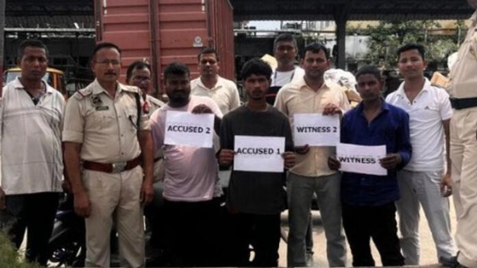 AA261WSz Two drug peddlers arrested in Guwahati's Panbazar anti-narcotics operation; 12.69 grams of suspected heroin seized