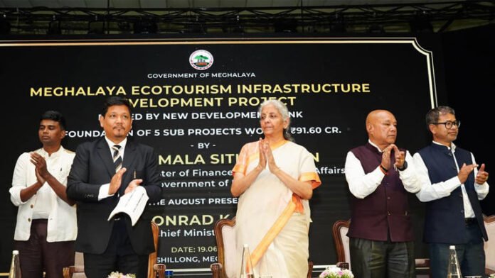 AA264l4K Sitharaman lays foundation for Rs 1,246 crore projects in Meghalaya