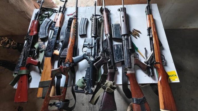 AA26gxTz Massive arms haul recovered in joint security operation across Manipur's Kangpokpi hills