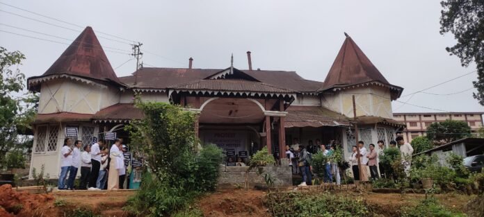 Heritage colonial-style buildings in Shillong being preserved under a conservation policy for cultural and architectural protection.