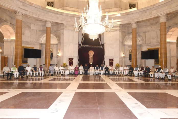 Governor of Tripura meets President of India at Rashtrapati Bhavan for official briefing