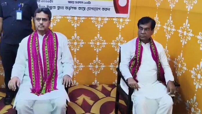 Chief Minister Manik Saha addressing participants during a voluntary blood donation awareness campaign in Ramnagar.