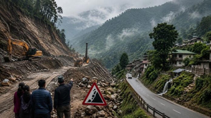 AA27Tq6O Sikkim BJP opposes proposed Pakyong-Barapathing highway route, seeks realignment