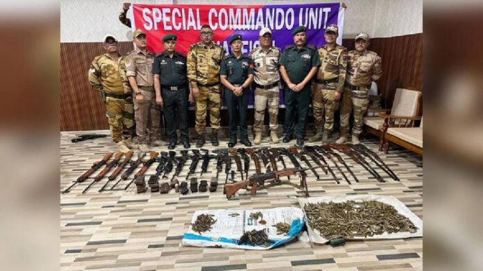 Manipur police recover 29 firearms, large cache of ammunition in Imphal East search operation