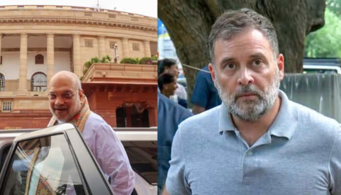 Congress demands Amit Shah’s resignation; BJP demands SIT probe against Rahul Gandhi
